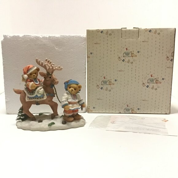 Cherished Teddies Sven And Liv 272159 All Paths Lead to Kindness Christmas 1997 - Picture 1 of 7